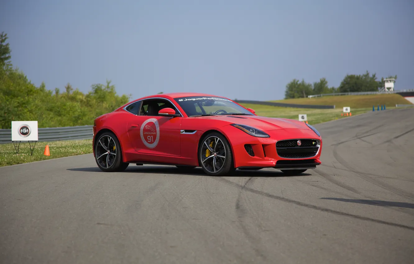 Фото обои Jaguar, Red, F-Type