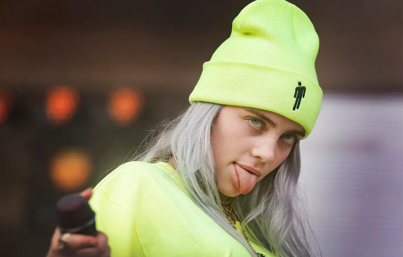 Фото обои шапка, певица, singer, Billie Eilish, Билли Айлиш
