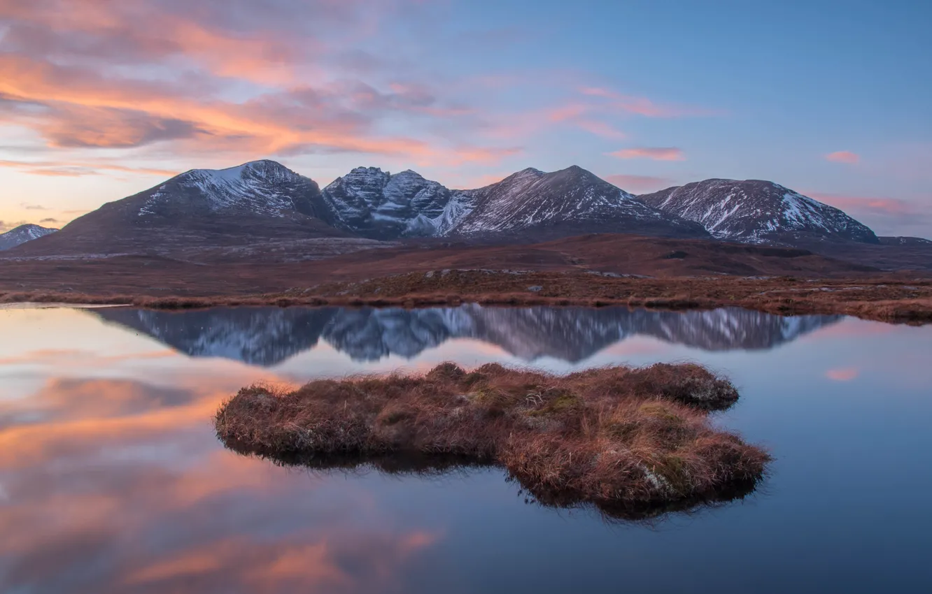 Фото обои гора, Шотландия, дымка, An Teallach