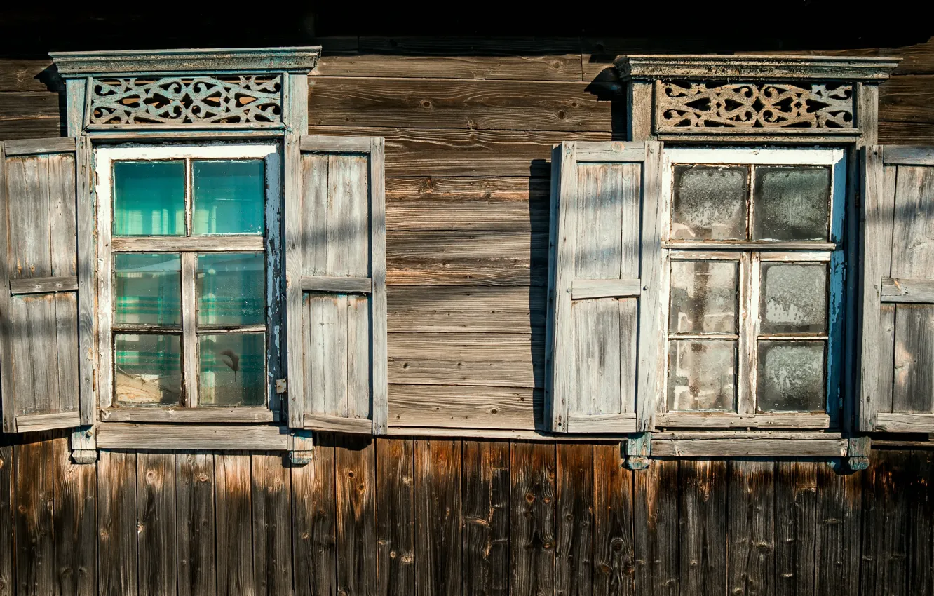 Фото обои дома, окно, ставни