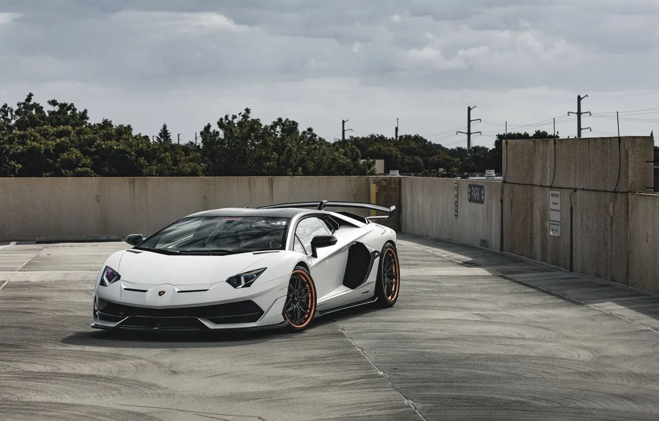 Lamborghini Aventador White and Black