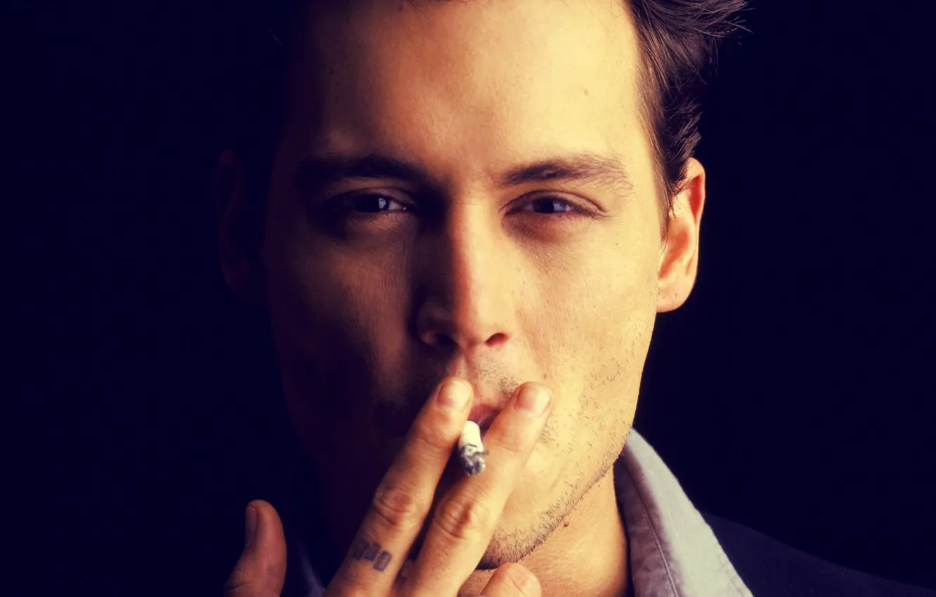 Фото обои johnny depp, actor, eyes, america, tattoo, american, depp, ring