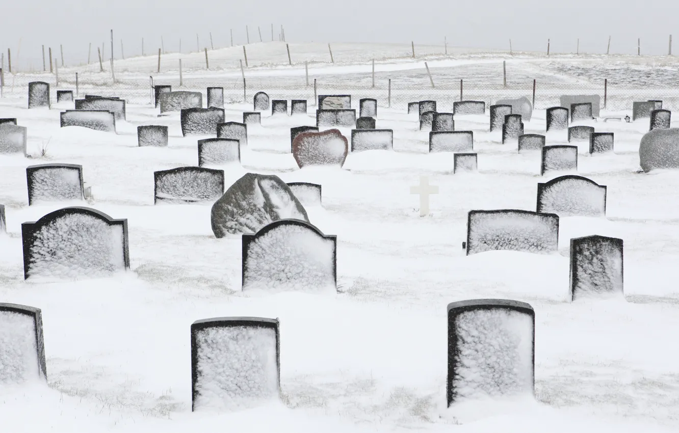 Фото обои холод, зима, снег, жизнь, смысл, одиночество, кладбище, рубеж