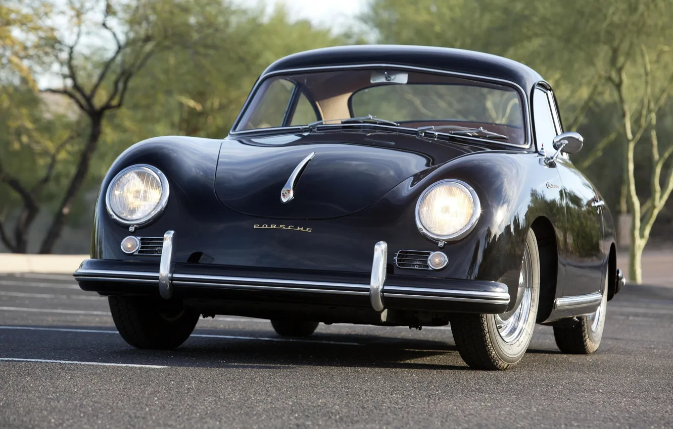 Фото обои car, Porsche, 1955, 356, headlights, Porsche 356 1500 Continental Coupe