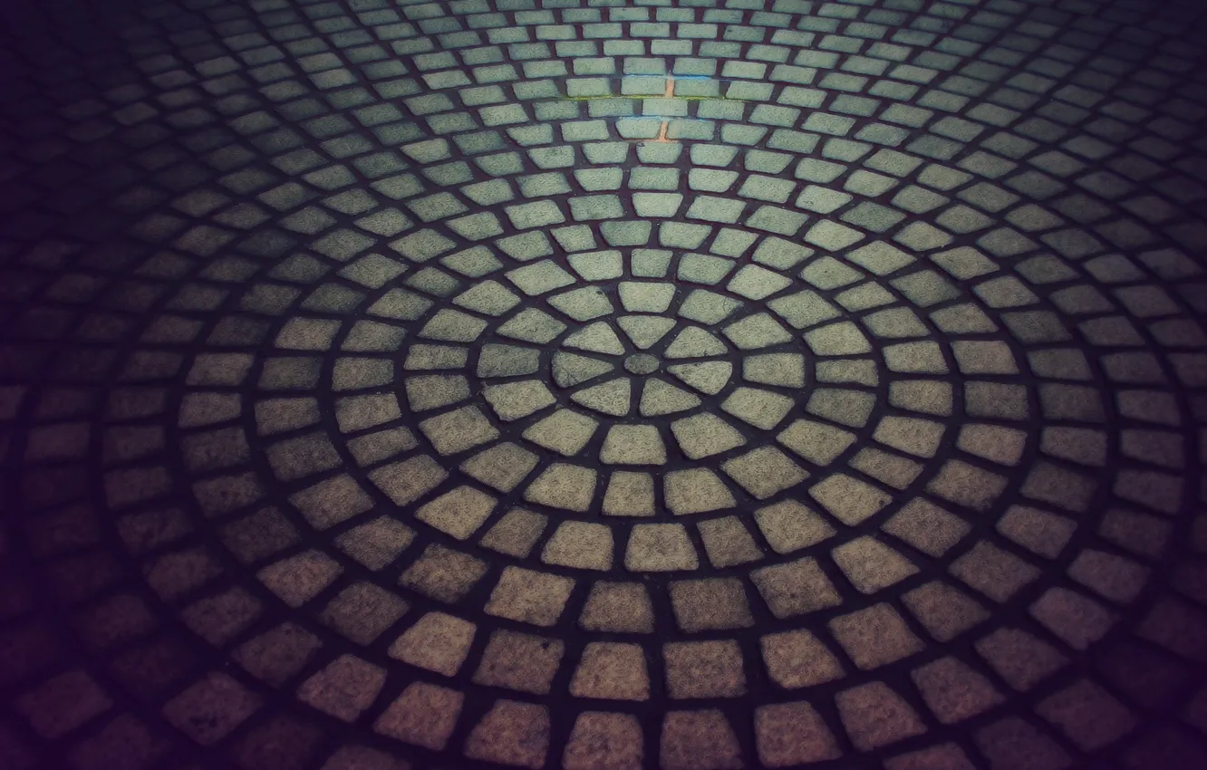 Фото обои дорога, город, камень, плитка, круг, текстура, текстуры