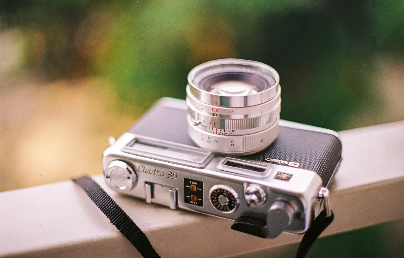 Фото обои объектив, боке, Yashica, Electro 35
