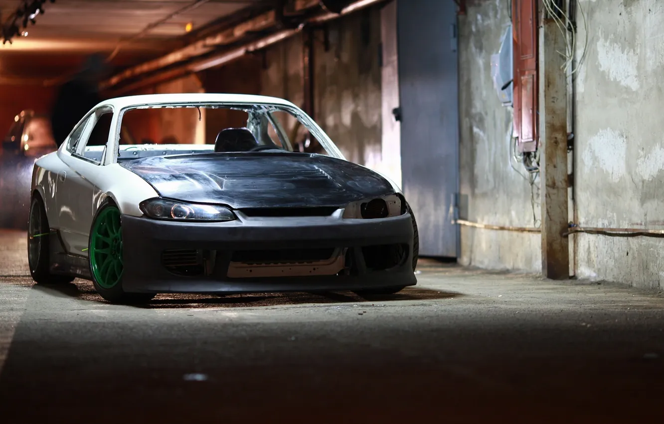 Фото обои nissan, drift, tuning, silvia, s13