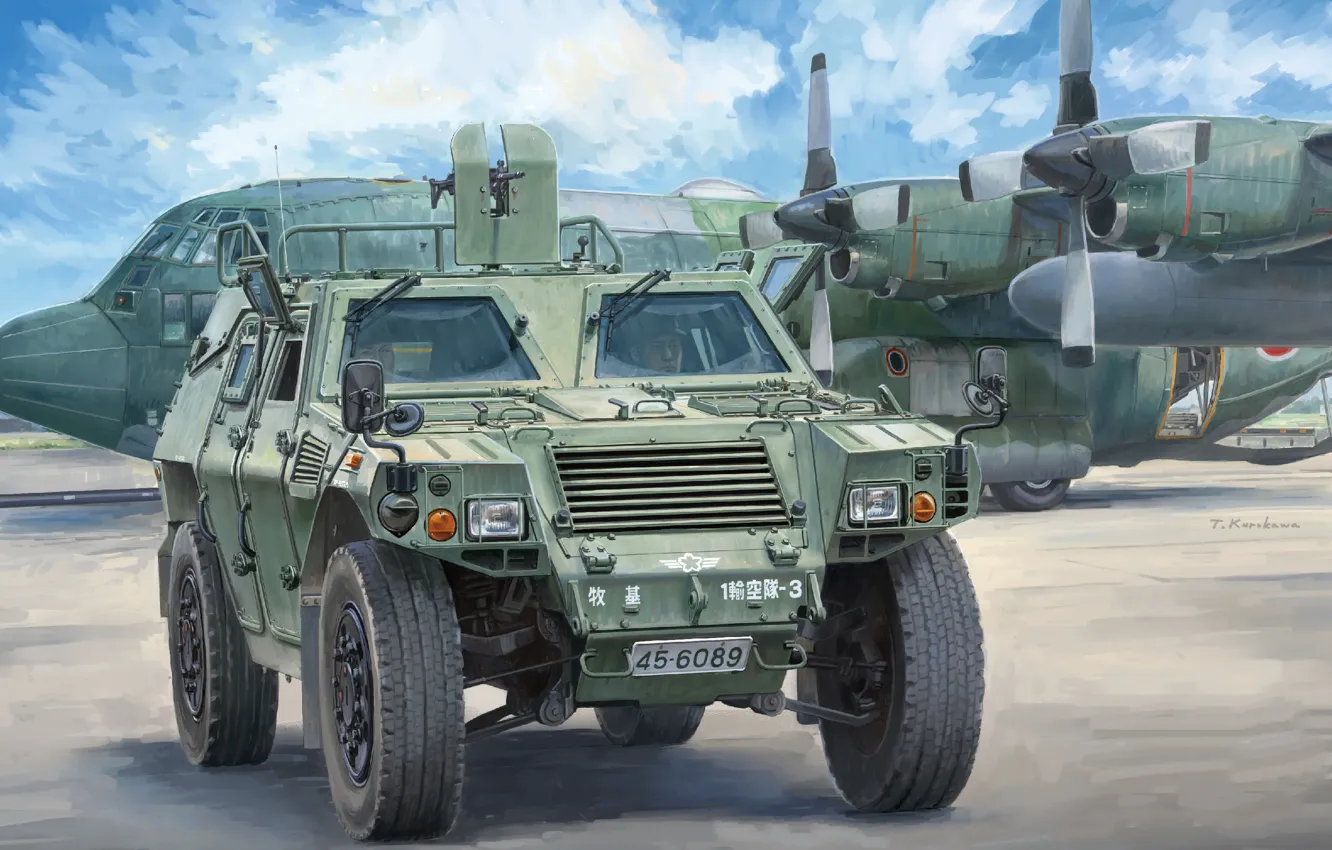 Фото обои япония, бронеавтомобиль, JASDF, Komatsu LAV, Силы самообороны Японии