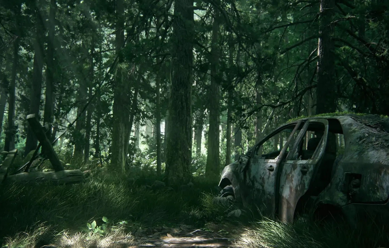 Фото обои car, game, tree, The Last of Us, vegetation, The Last of Us Part 2