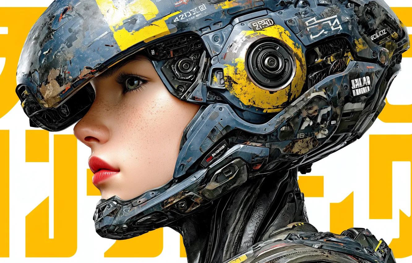 Фото обои girl, fantasy, soldier, armor, science fiction, sci-fi, cyberpunk, digital art