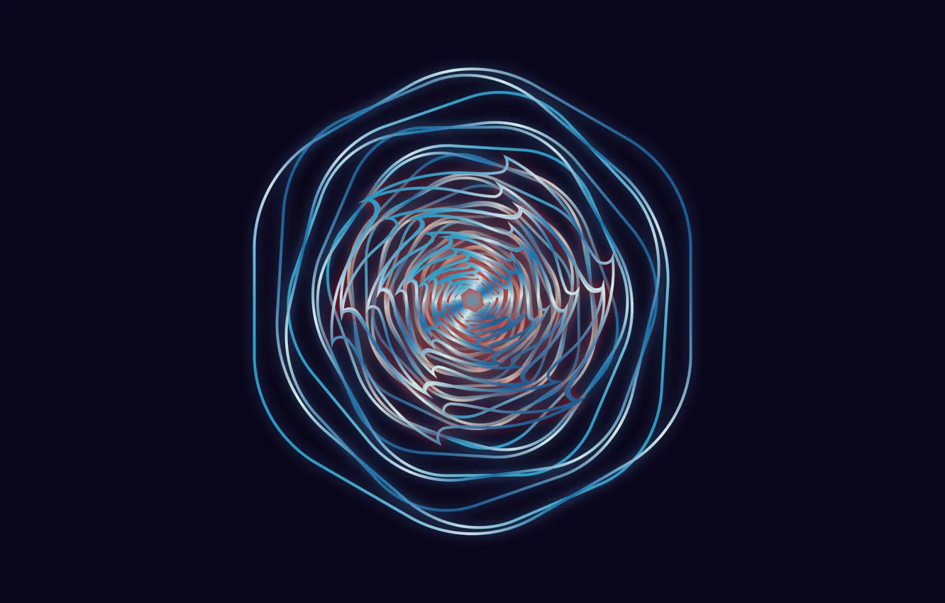 Фото обои concept, wallpaper, blue, background, lines, cool, dots, cinema4d