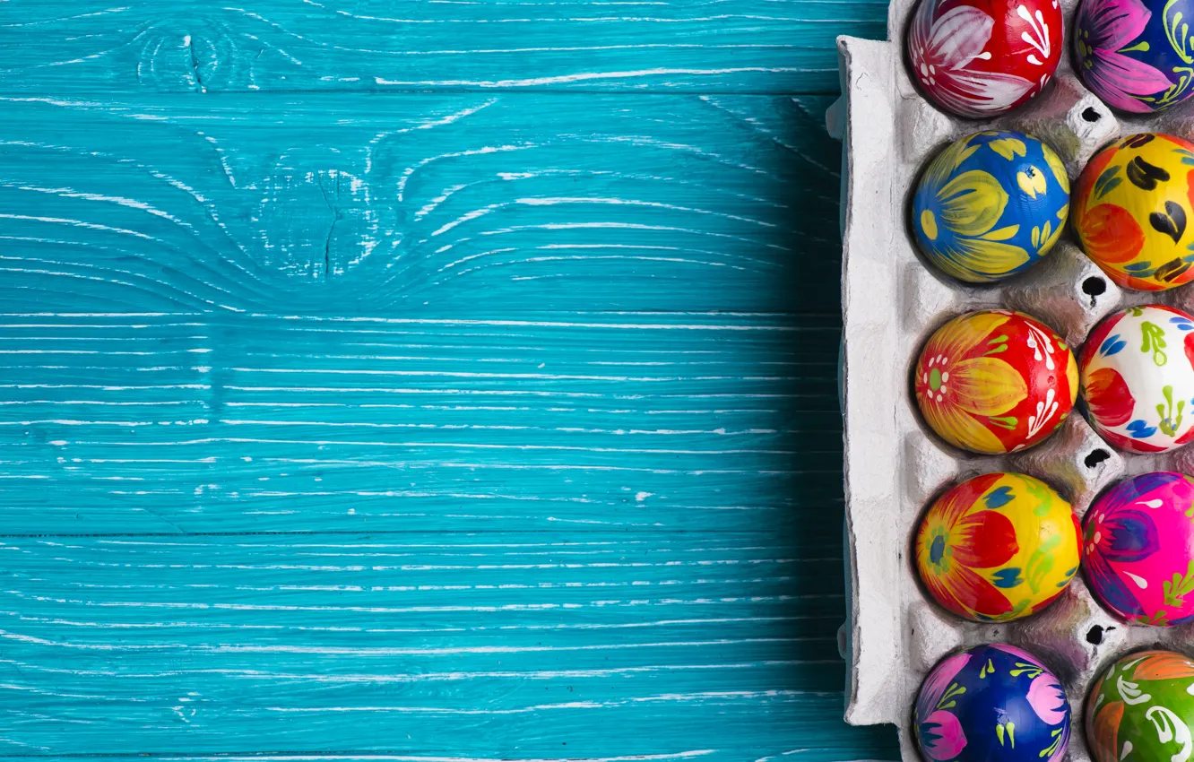 Фото обои краски, весна, colorful, Пасха, wood, Easter, Happy, яйца крашеные