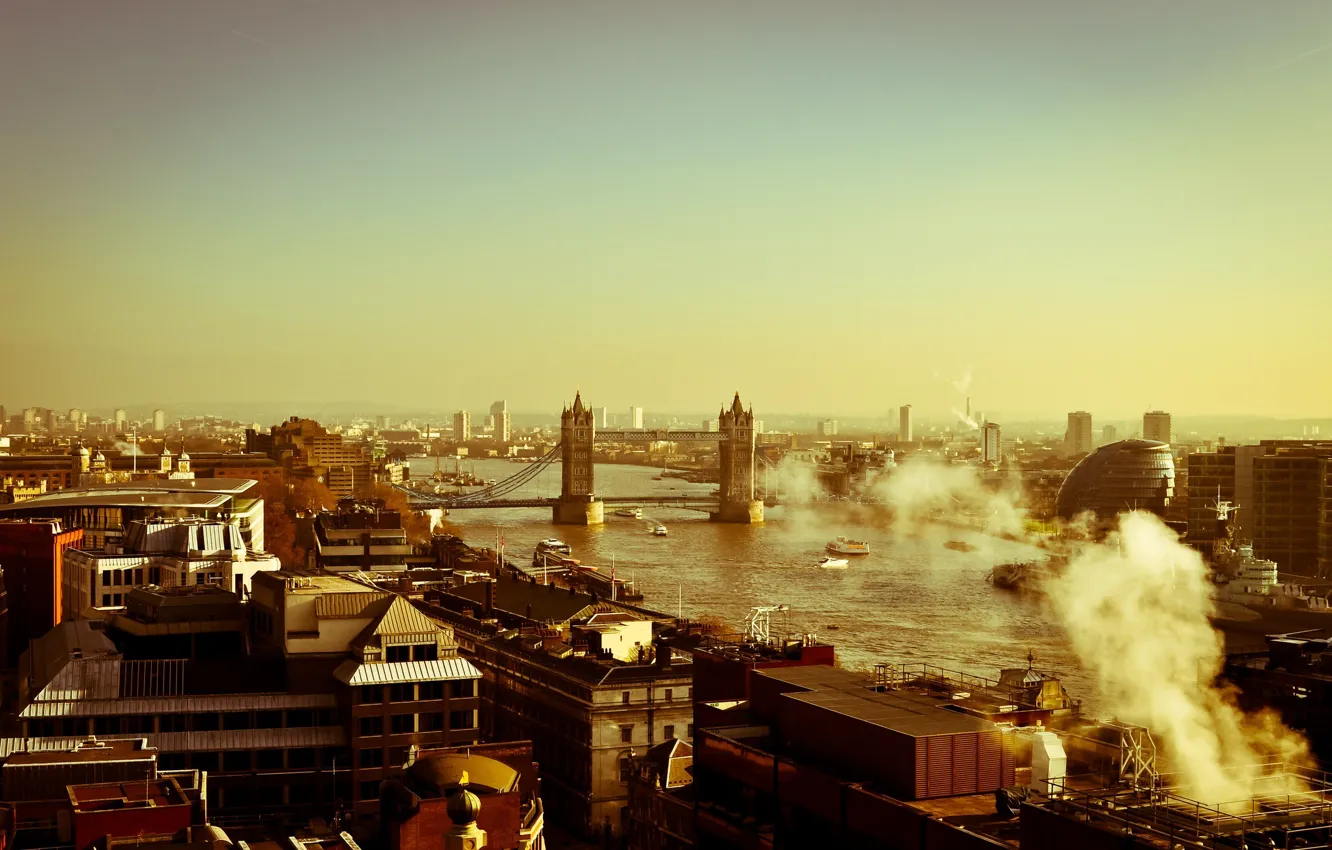Фото обои Англия, Лондон, London, England, thames, tower bridge