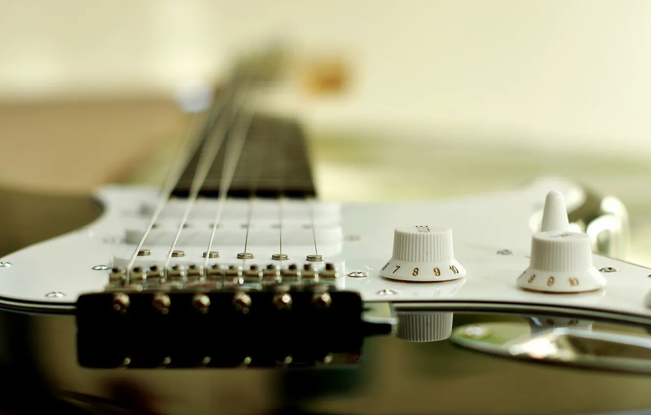 Фото обои макро, музыка, гитара