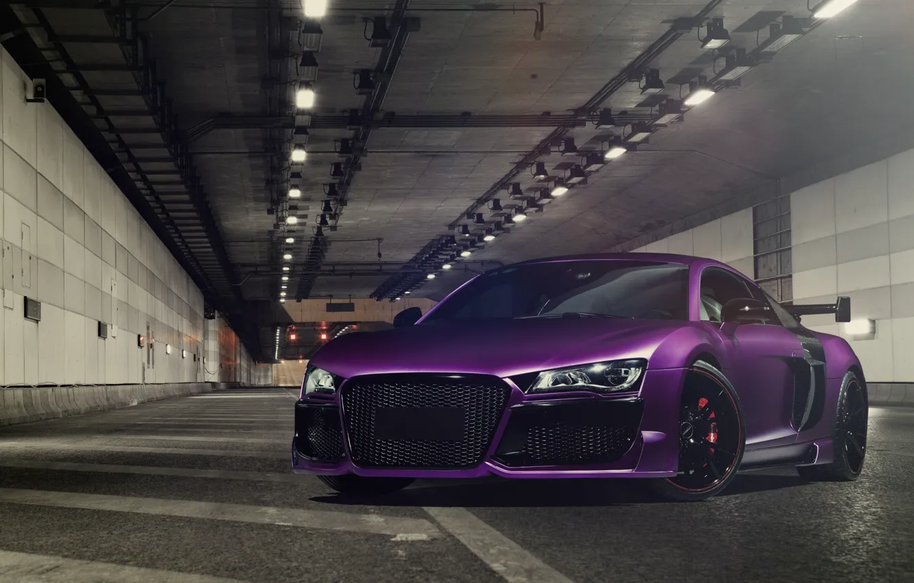 Фото обои Audi, Purple, Tuning, V10, Regula