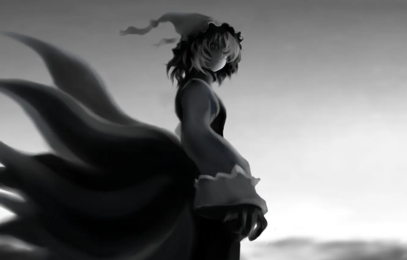Фото обои девушка, шляпа, арт, хвост, touhou, kitsune tsuki, Yakumo Ran
