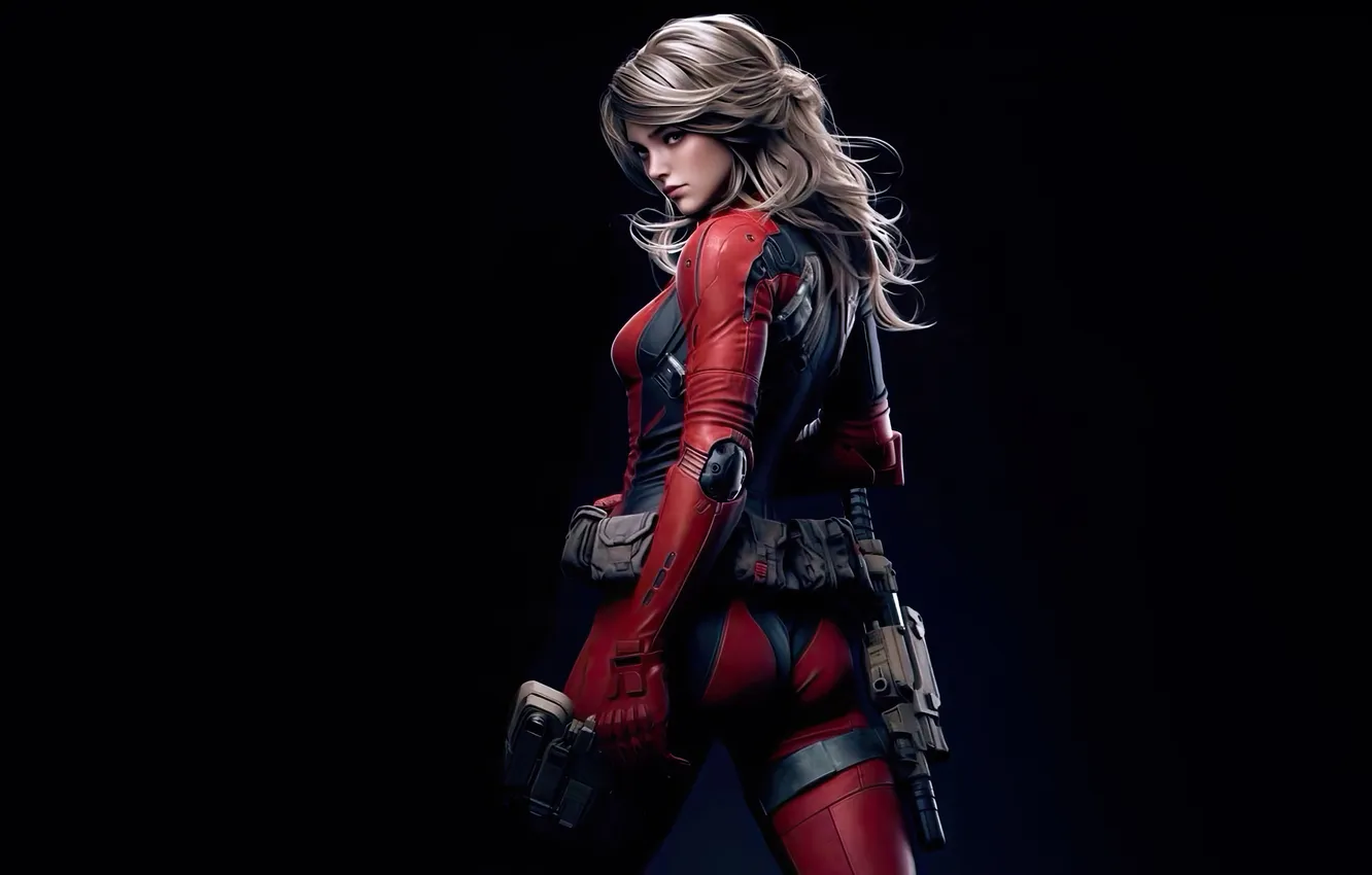 Фото обои lady, comics, deadpool