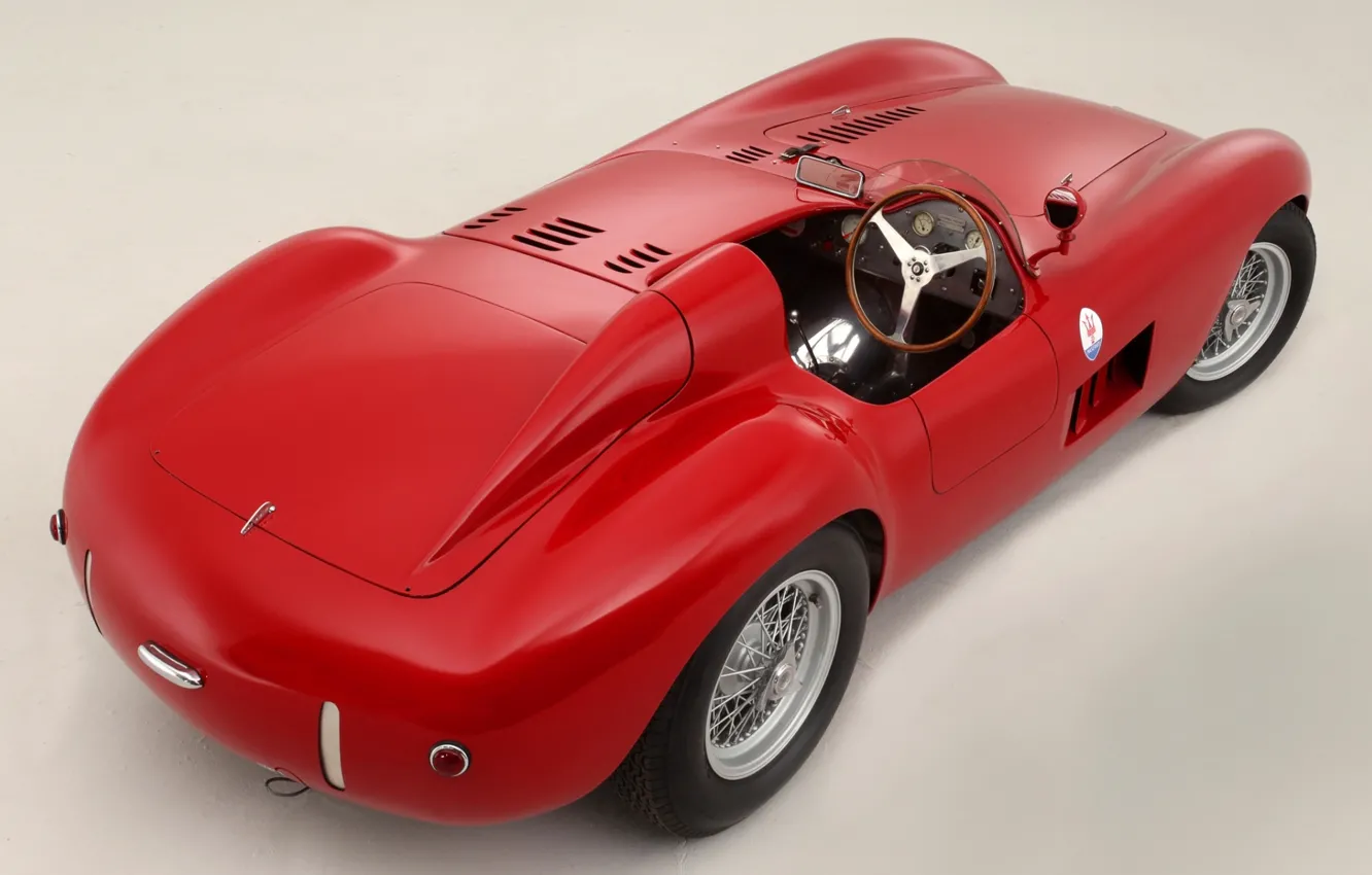 Фото обои Maserati, Мазерати, классика, вид сзади, 1956, 300S