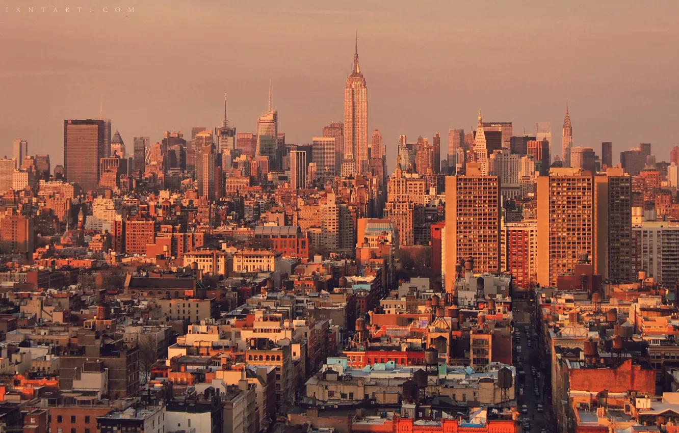 Фото обои город, здания, дома, нью-йорк, небоскрёбы, new york