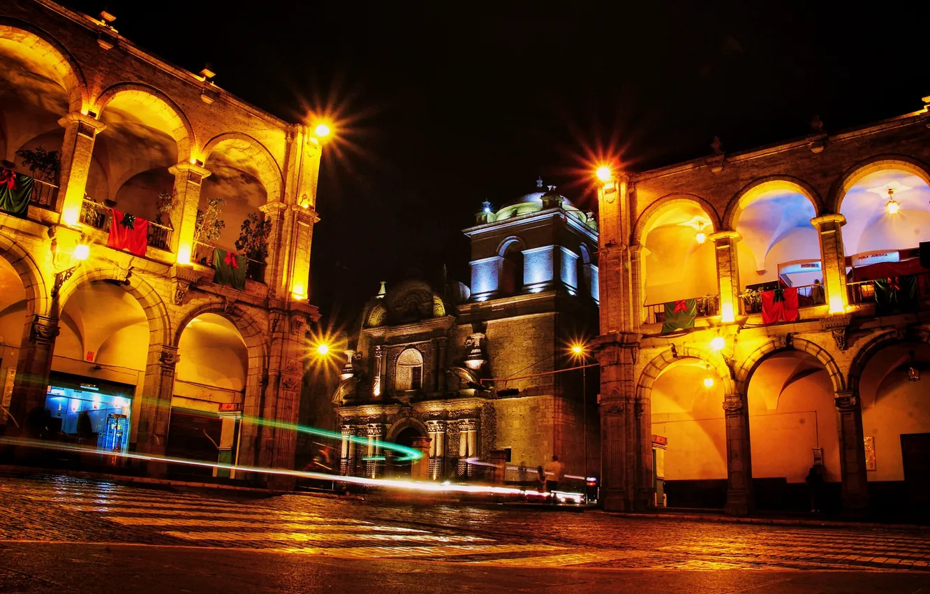 Фото обои ночь, night, Peru, Перу, noche, Cusco, Куско