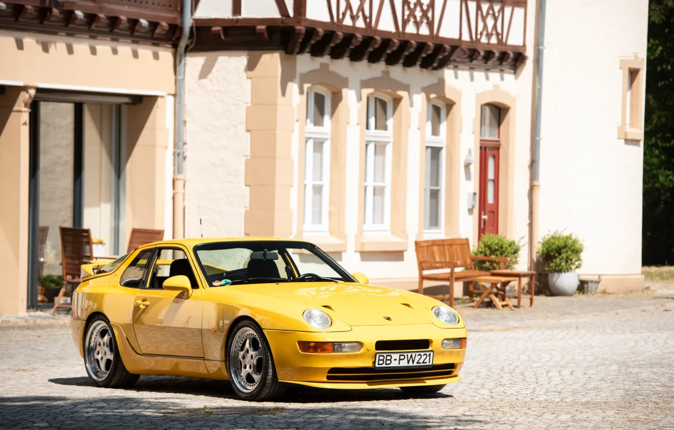 Фото обои Porsche, yellow, 968, Porsche 968 Turbo S
