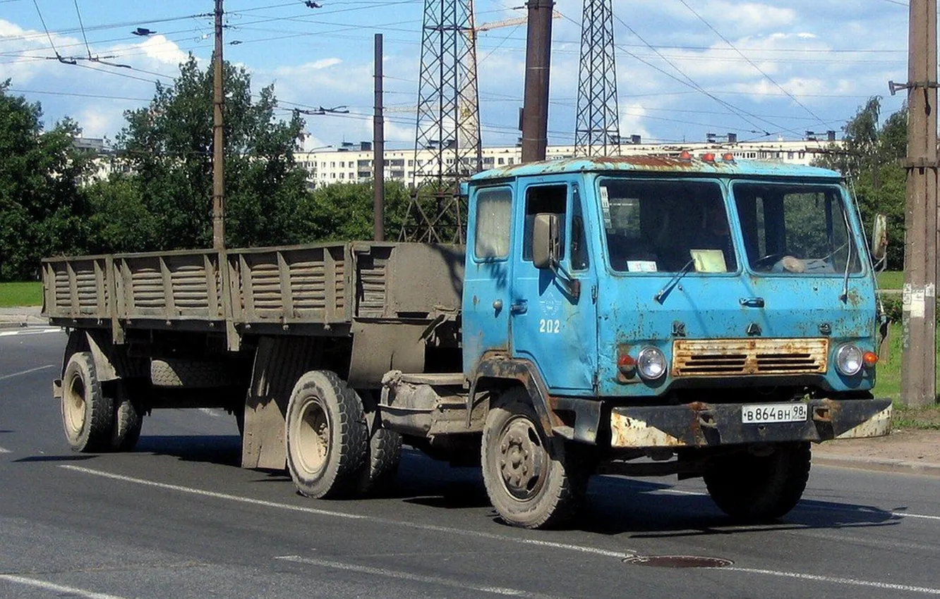 Фото обои тягач, седельный, Колхида, КАЗ-608В