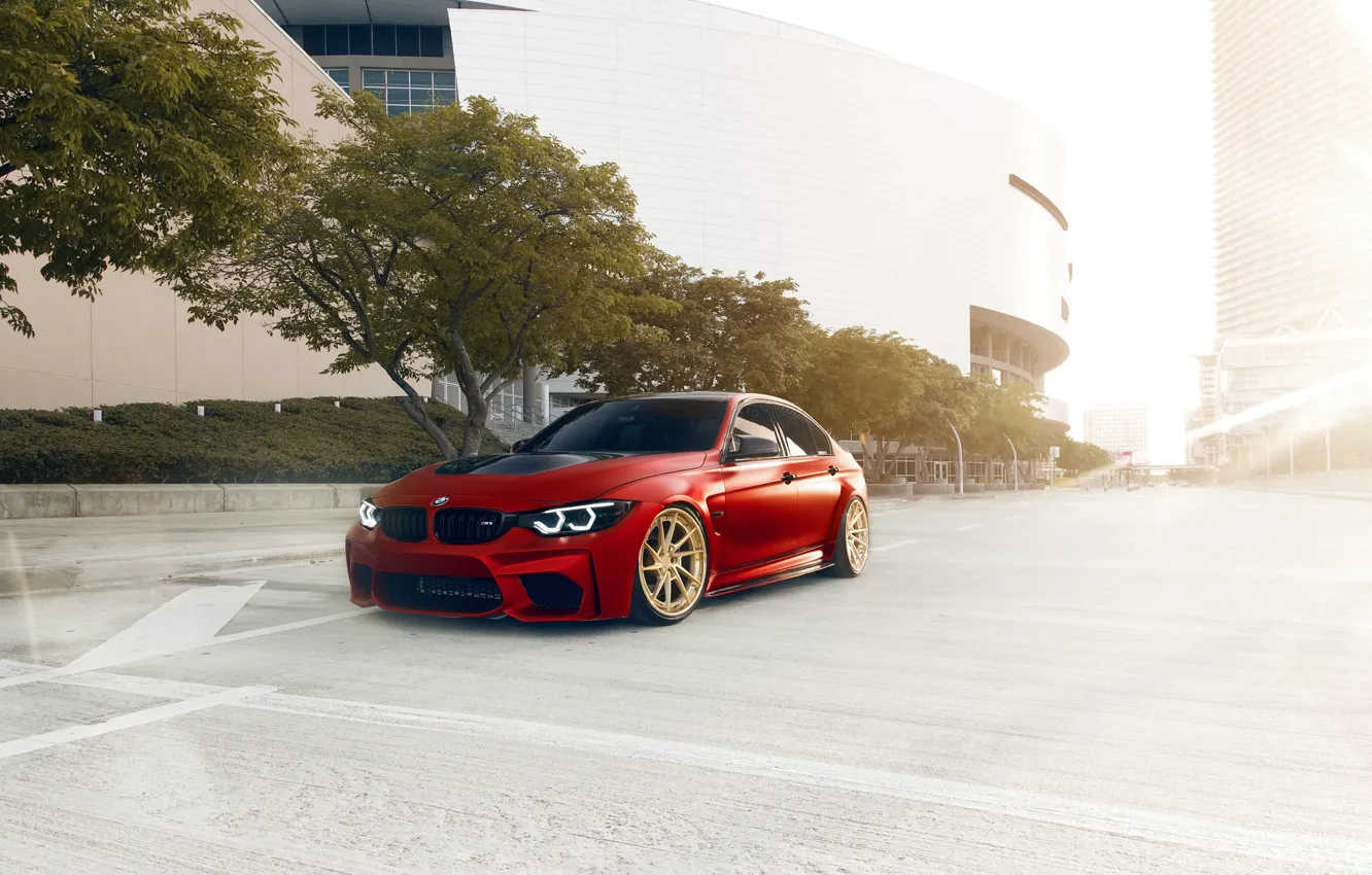 Фото обои BMW, City, Red, F80, M3