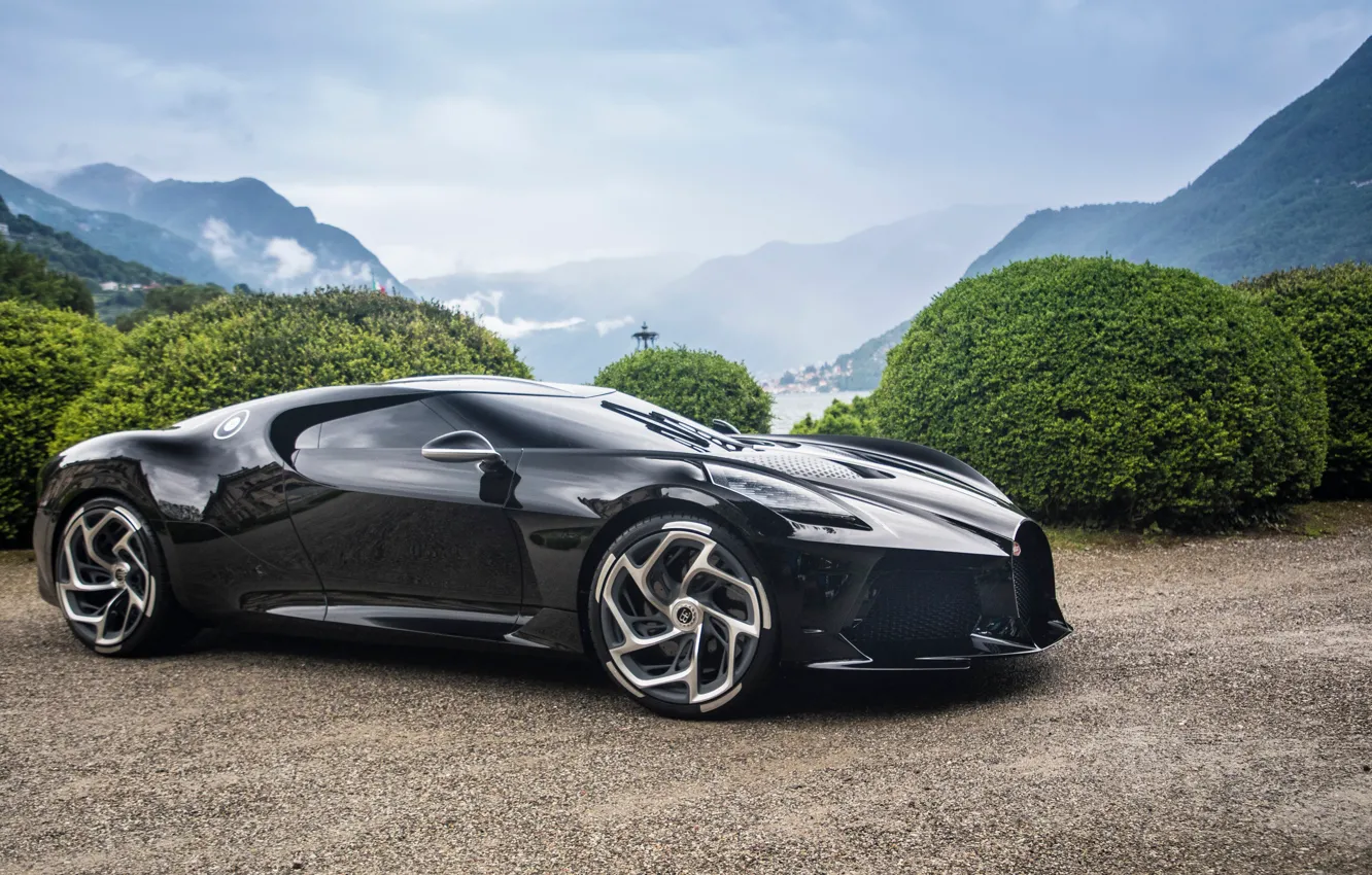 Фото обои Bugatti, side view, La Voiture Noire, Bugatti La Voiture Noire