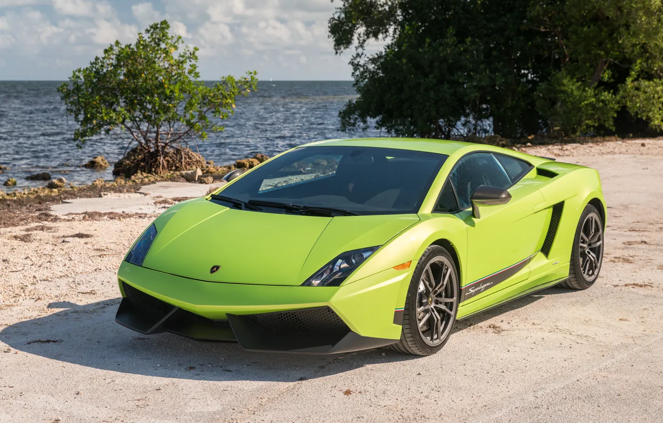 Фото обои green, Lamborghini, Gallardo, lambo, Lamborghini Gallardo LP 570-4 SuperLeggera