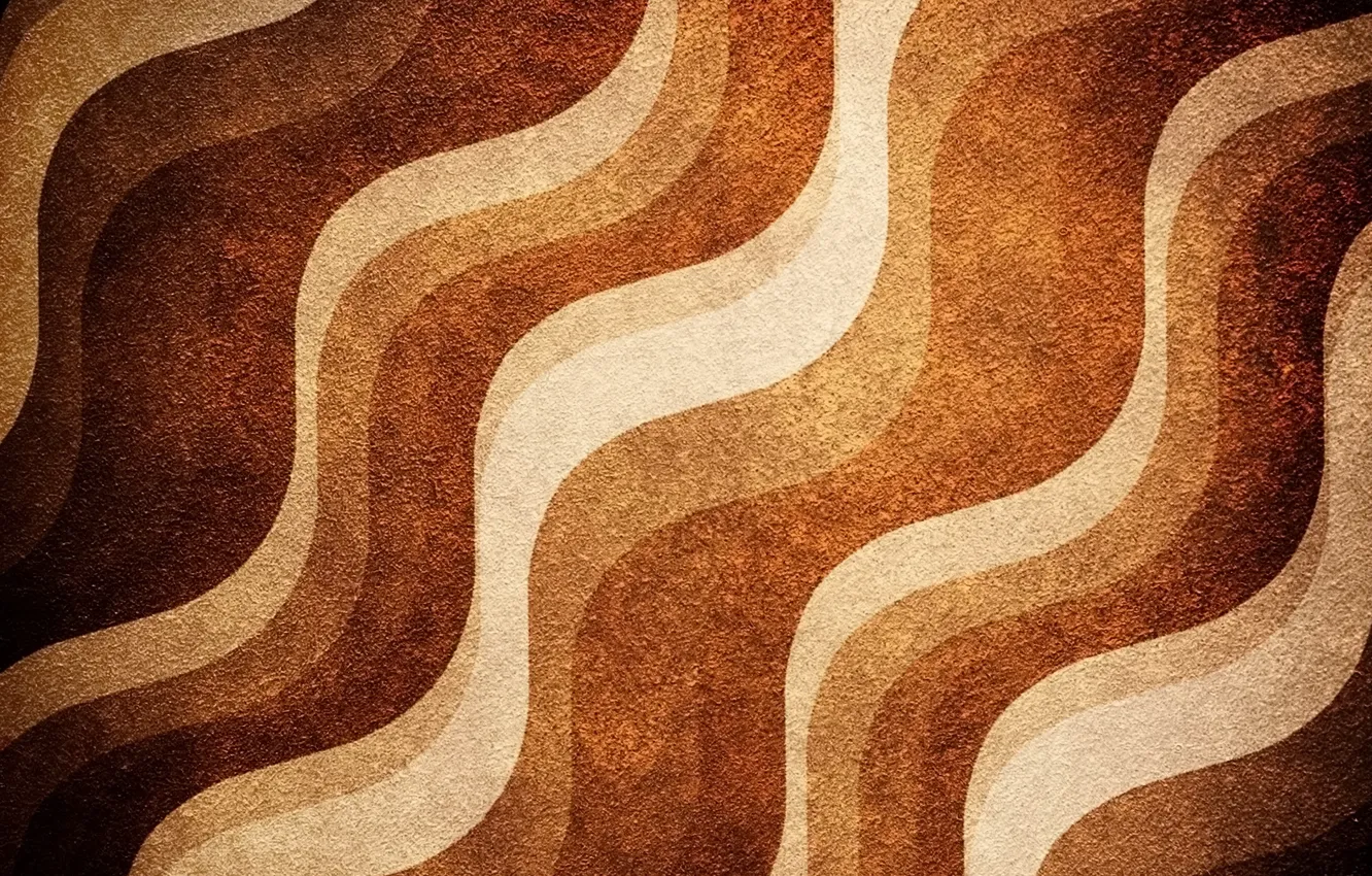 Фото обои волны, линии, полосы, текстура, коричневый, бежевый