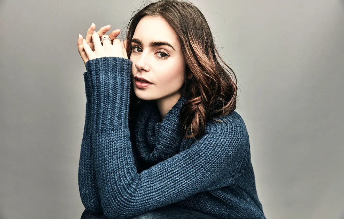 Фото обои Лили Коллинз, для фильма, на фотосессии, До костей, To the Bone