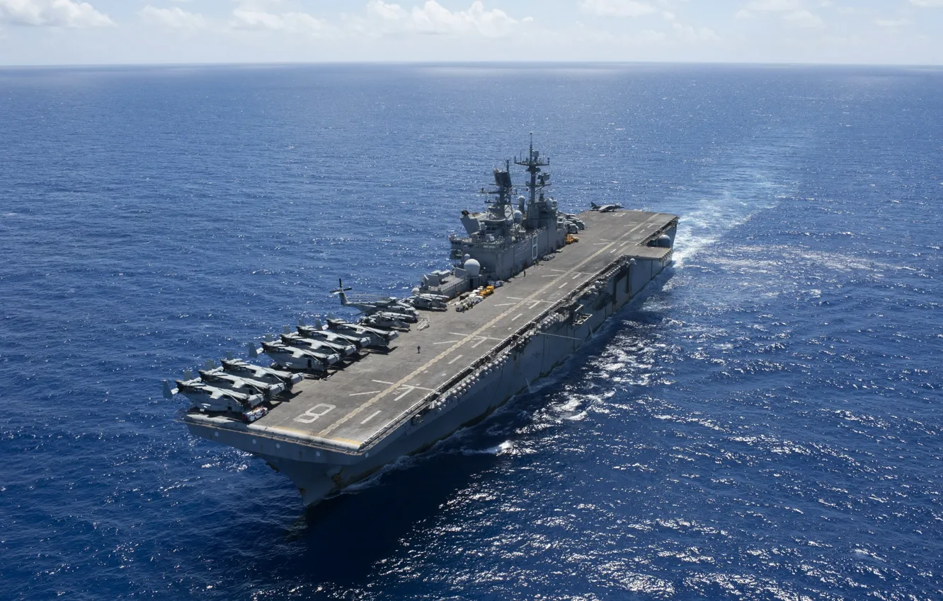 Фото обои USS Makin Island, amphibious assault ship, LHD 8