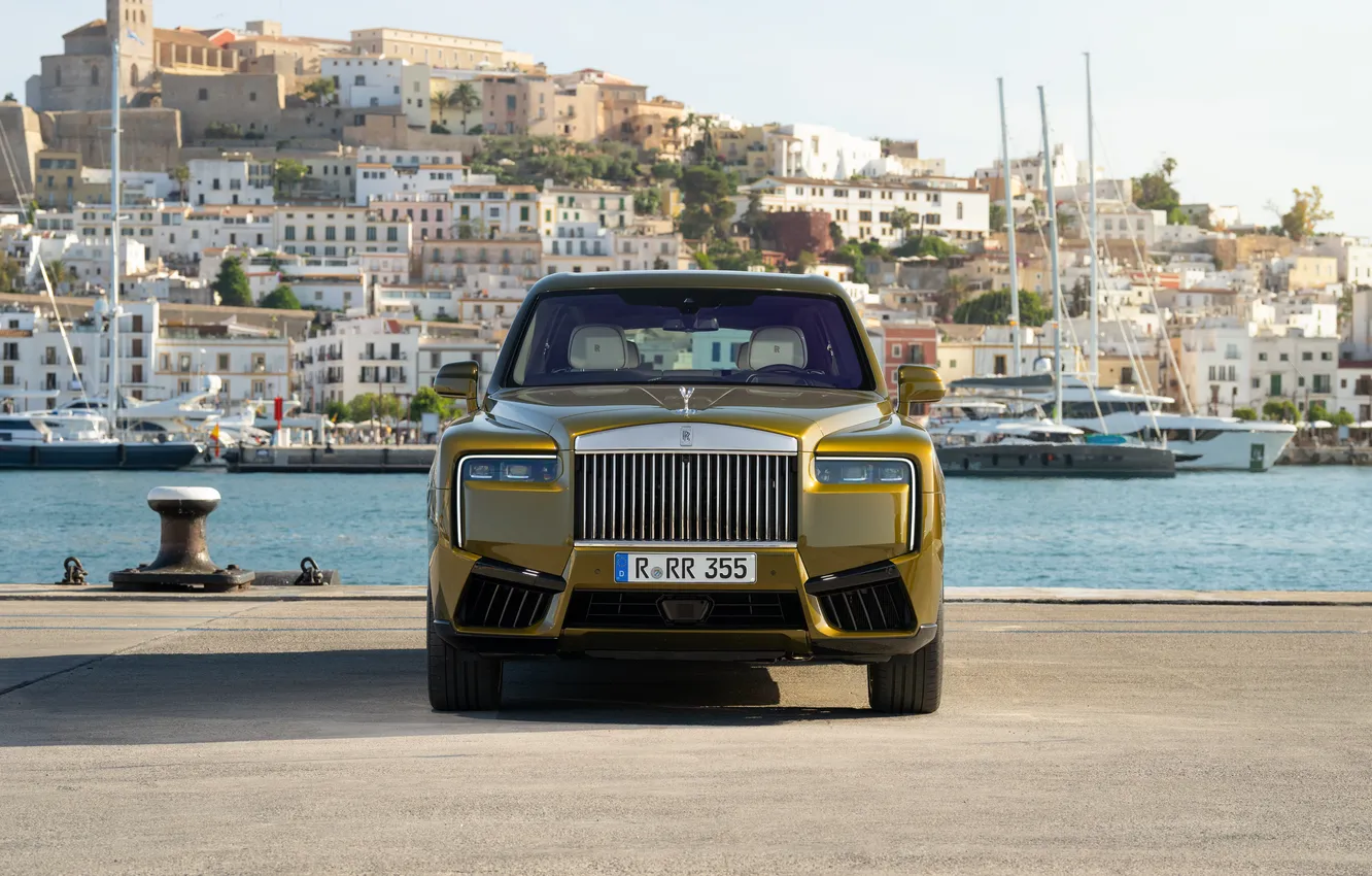 Фото обои Rolls-Royce, вид спереди, роскошь, люкс, Disruptor, Cullinan, 2024, Rolls-Royce Cullinan Disruptor