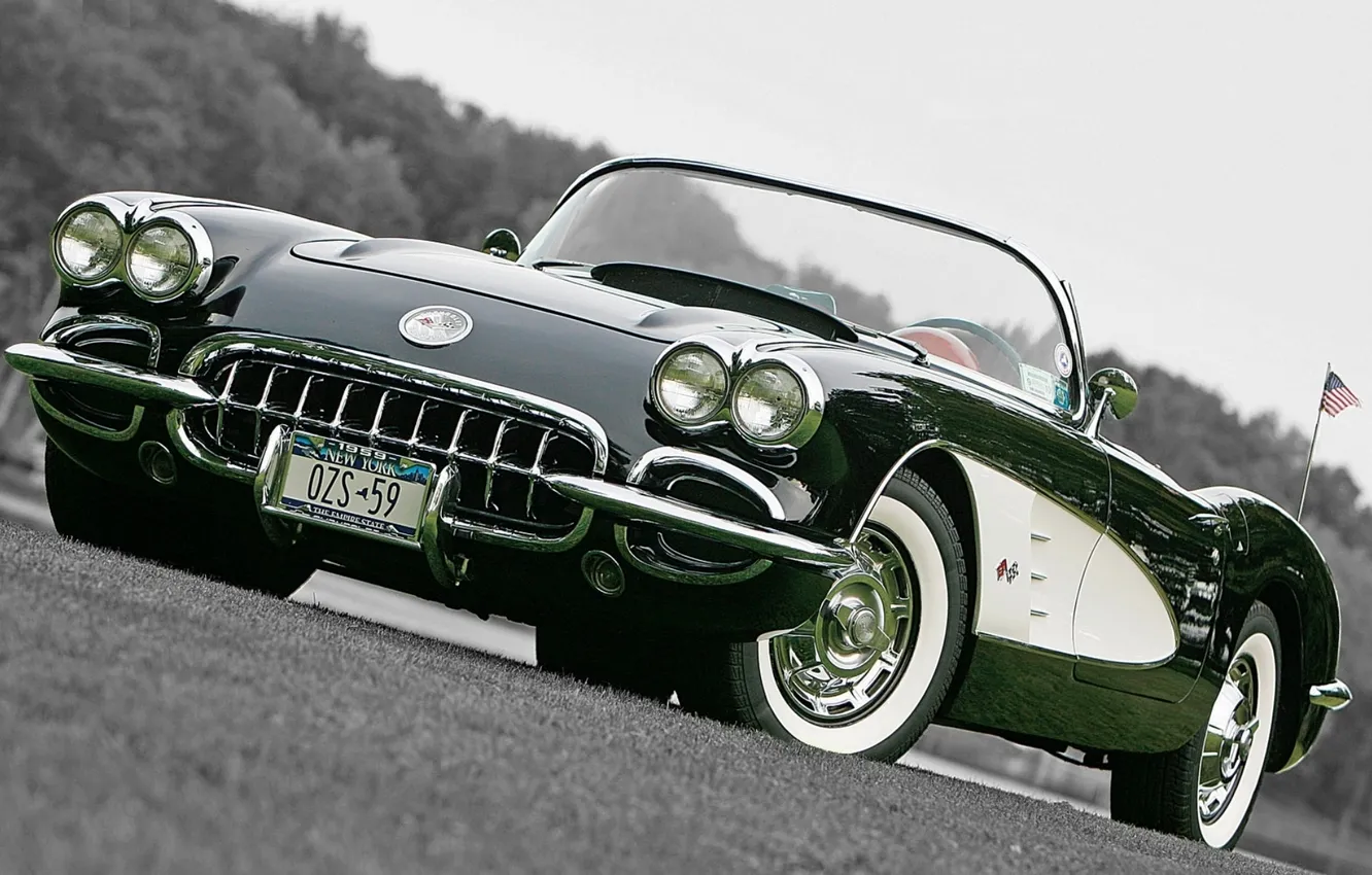 Фото обои car, машина, авто, Corvette, Chevrolet, тачка, С1 1953-62