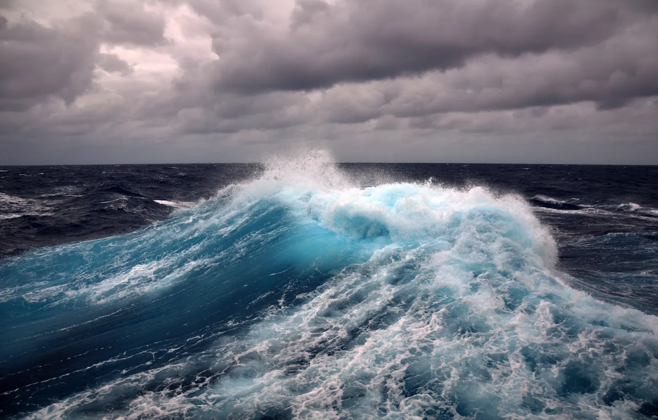 Фото обои ветер, буря, water, view, wave, surface