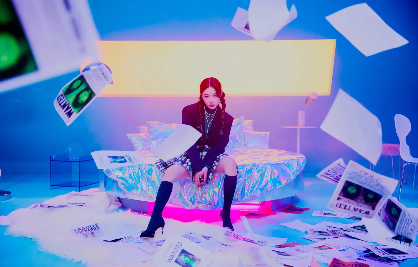 Фото обои K-Pop, Wallpaper, Kim Chung-ha, HD Wallpaper