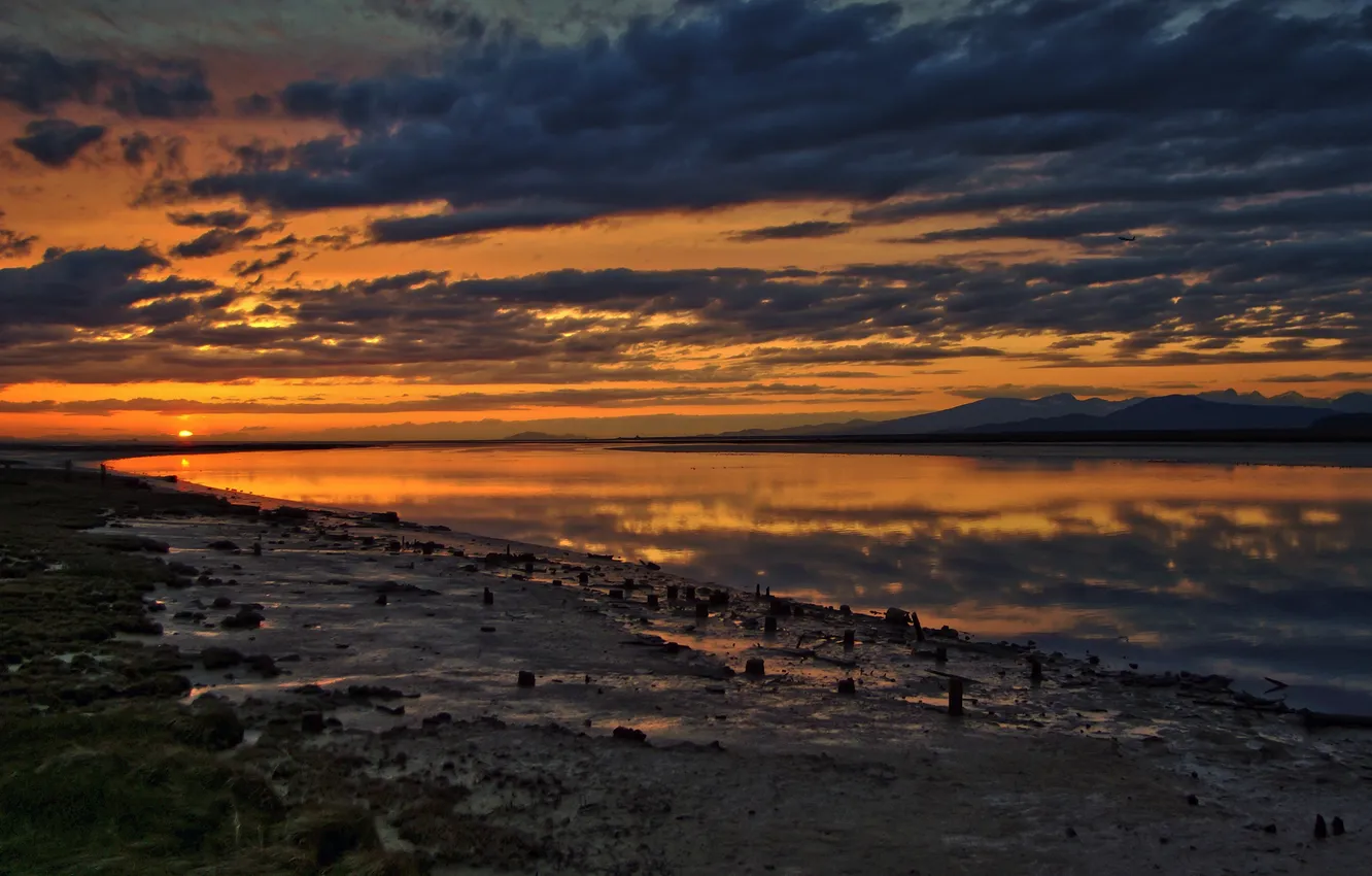 Фото обои небо, закат, Fraser