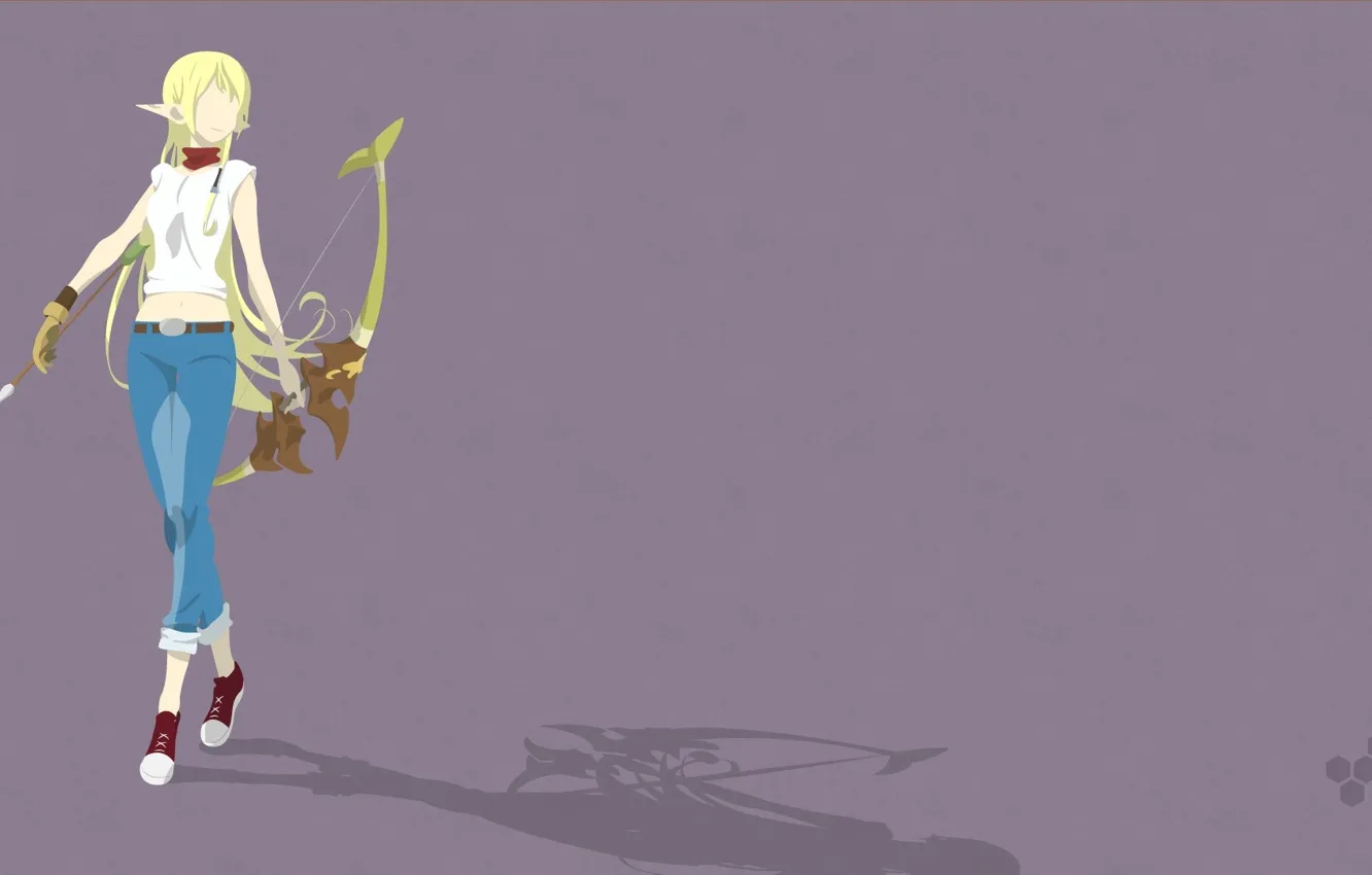 Фото обои game, weapon, anime, background, pretty, blonde, elf, asian