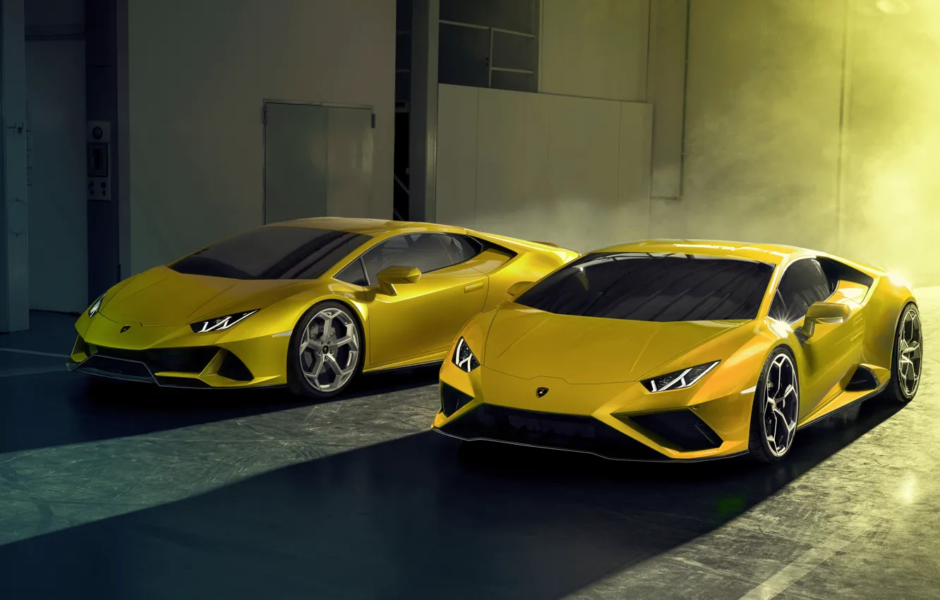 Фото обои Lamborghini, пара, Huracan, 2020, RWD, Huracan Evo