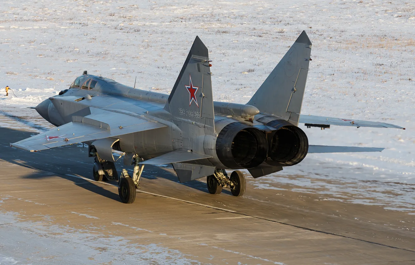 Фото обои истребитель, двухместный, перехватчик, МиГ-31