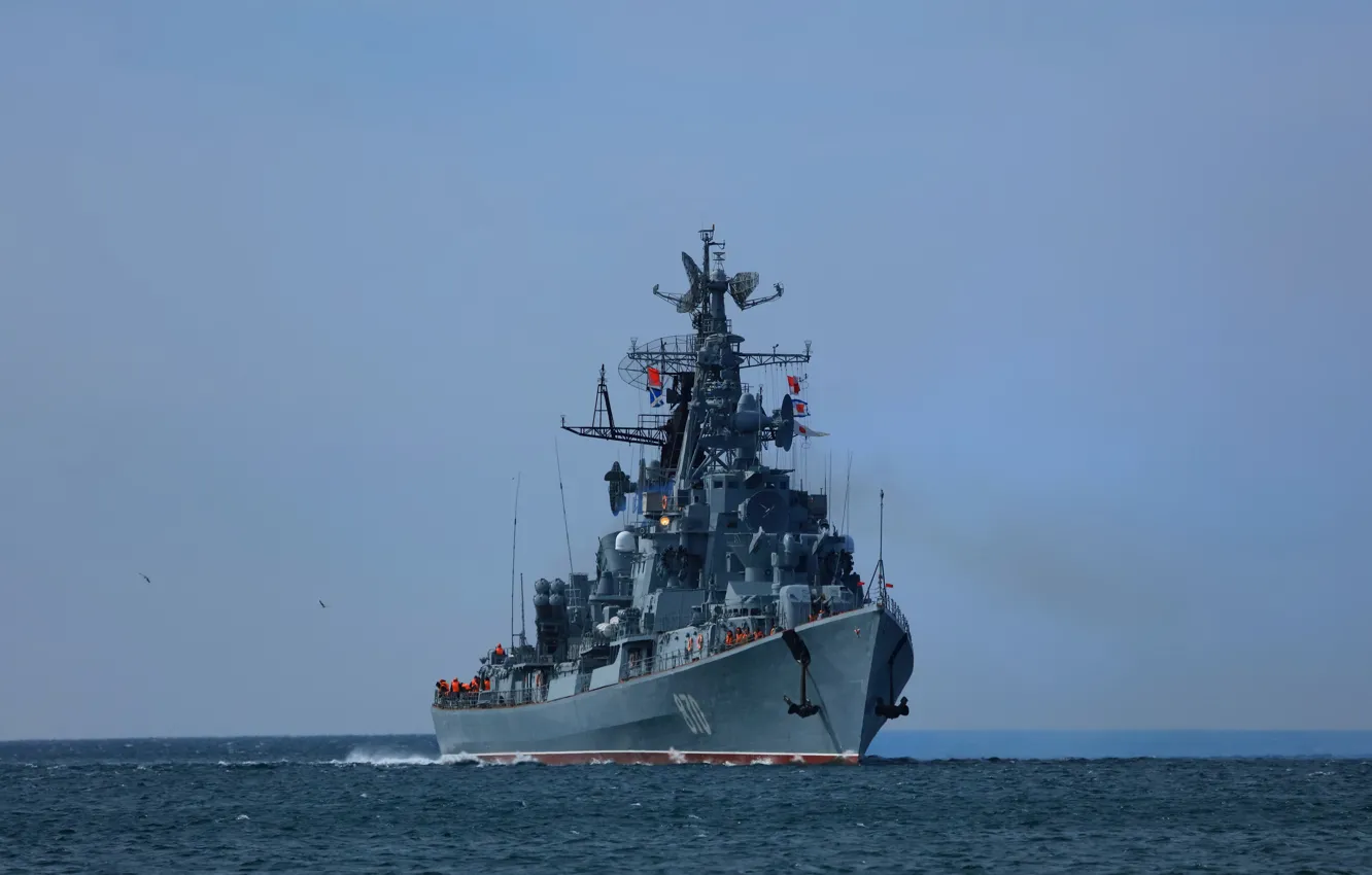 Фото обои корабль, сторожевой, проект 61, сметливый