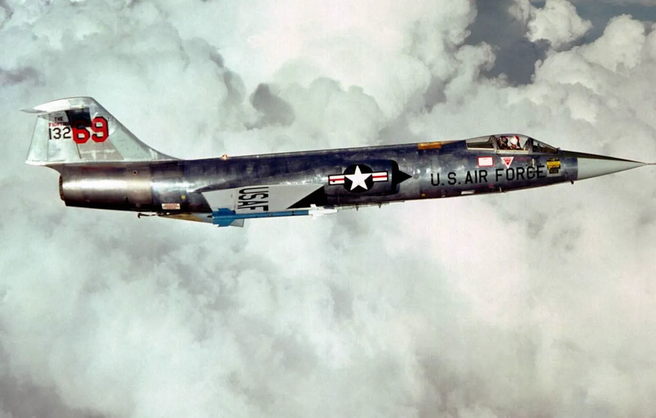 Фото обои истребитель, Lockheed, Starfighter, Ф-104