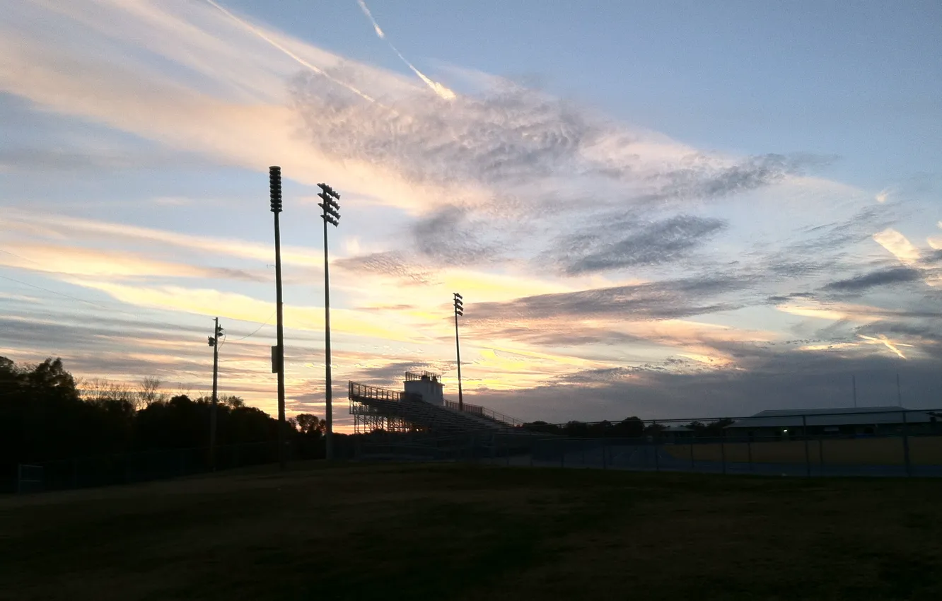 Фото обои sunset, football, shadow