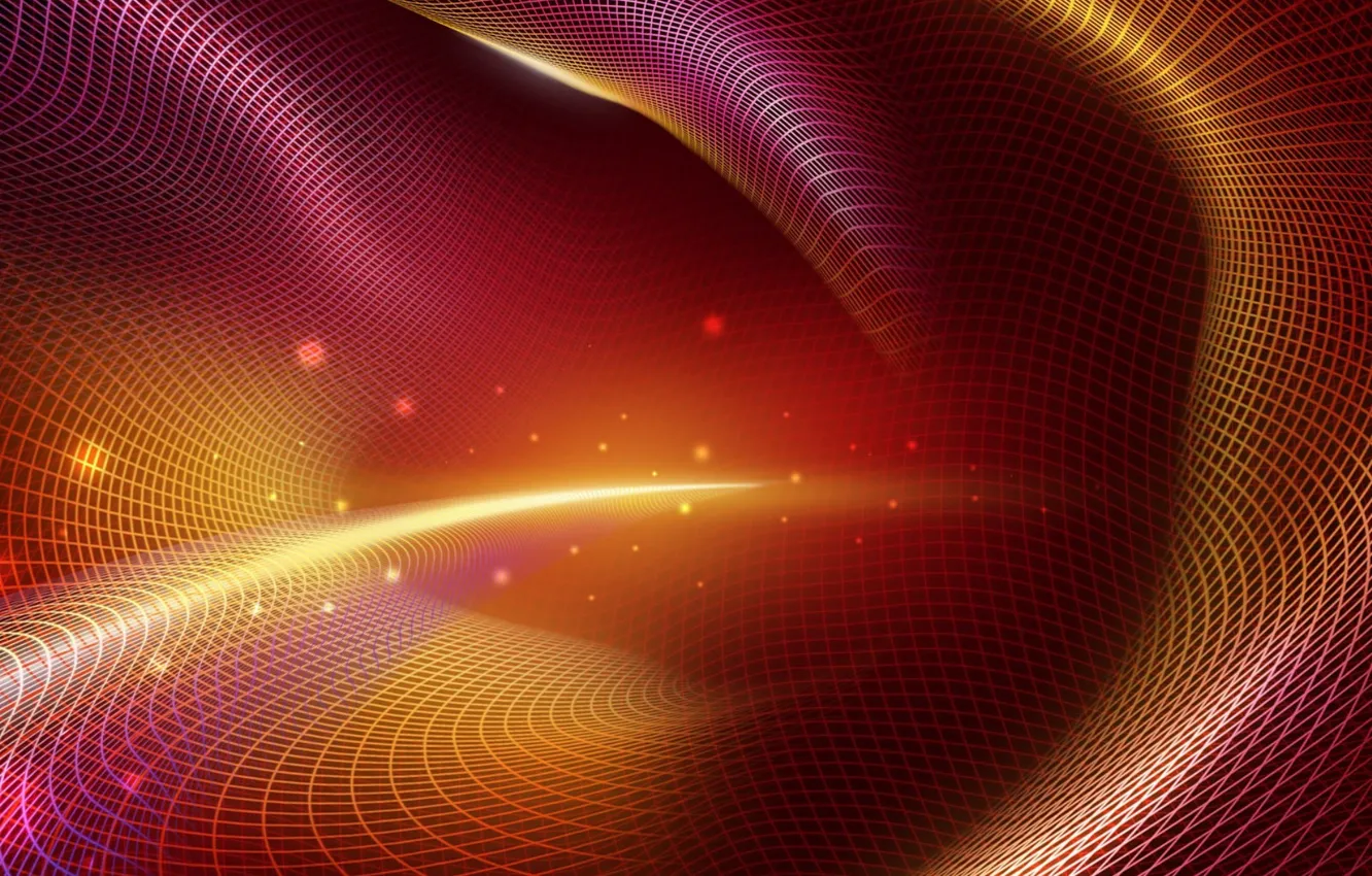 Фото обои лучи, свет, блики, сетка, пространтство