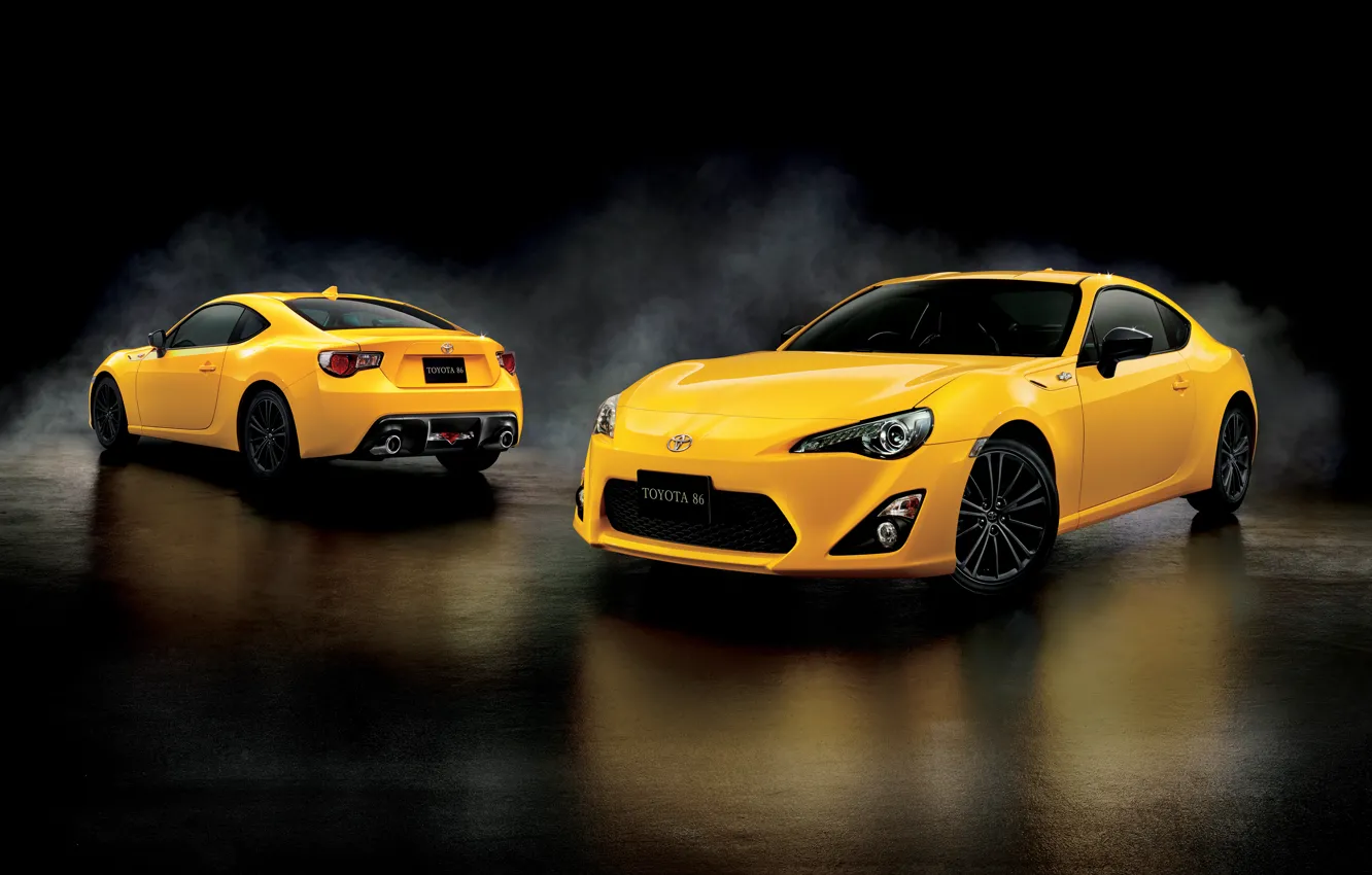 Фото обои Toyota, тойота, 2015, Yellow Limited Aero Package, 86 GT