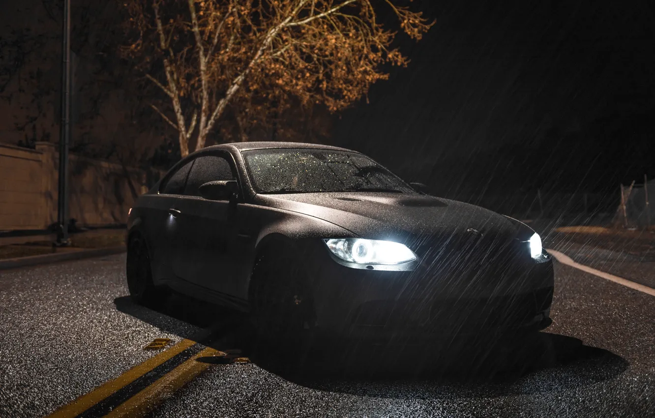 Фото обои BMW, Rain, E92, M3