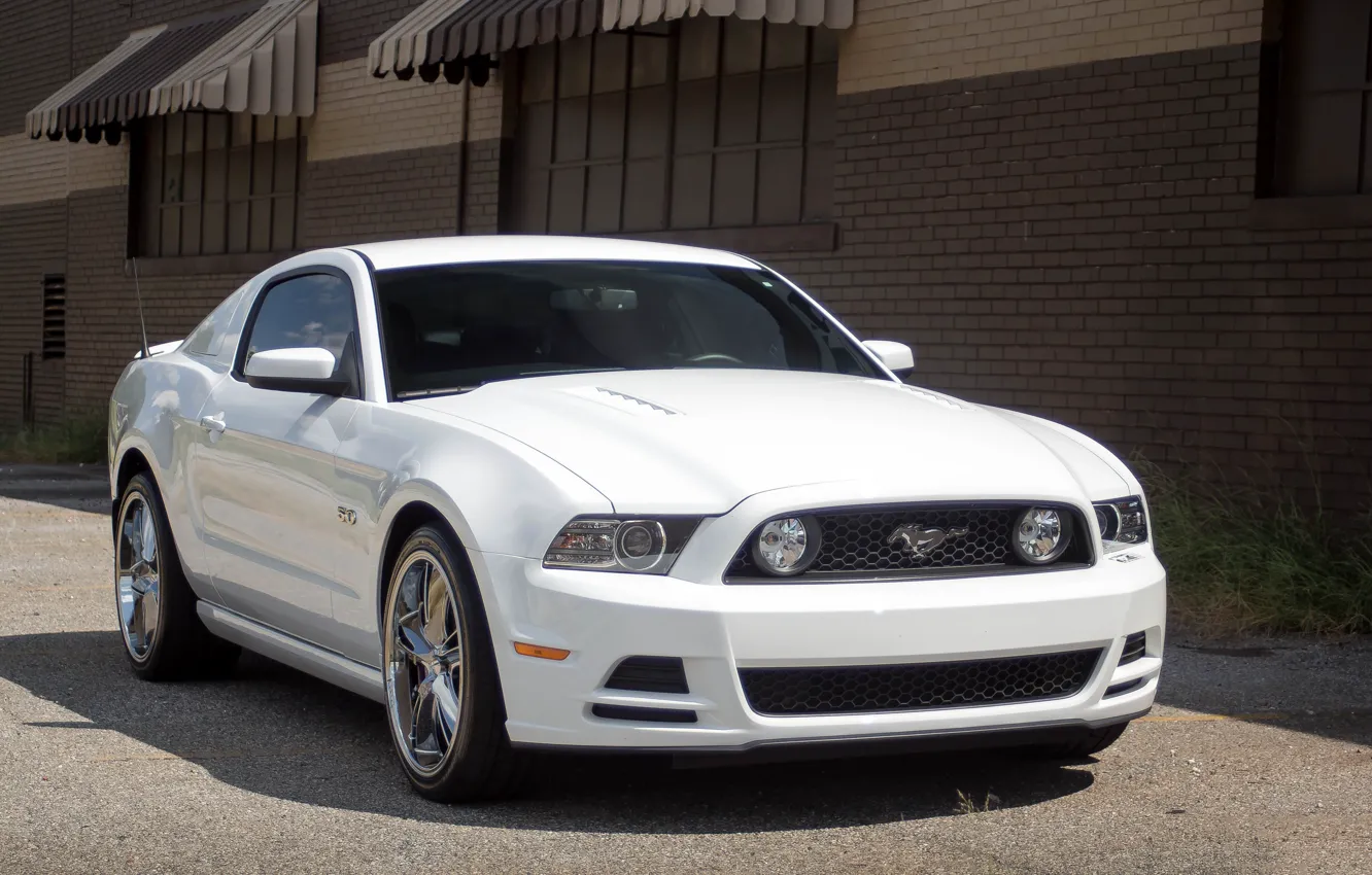 Фото обои Mustang, Ford, 5.0, White, Street