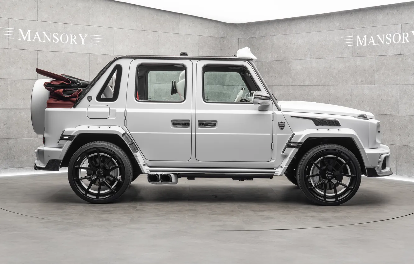 Фото обои Мерседес, внедорожник, Mercedes, кабриолет, вид сбоку, AMG, Mansory, SUV