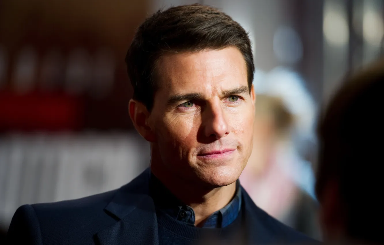 Фото обои портрет, актёр, Том Круз, боке, Tom Cruise