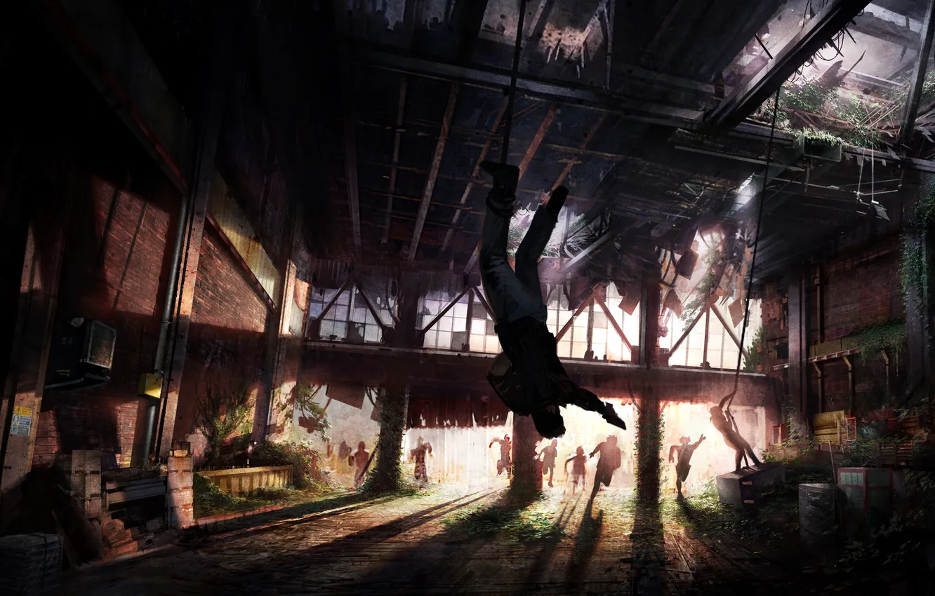 Фото обои темнота, здание, арт, концепт, The Last Of Us